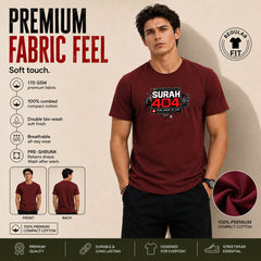 Freethinker | Arif Men's Surah 404 Crew Neck T-Shirt - (170 GSM single jersey)