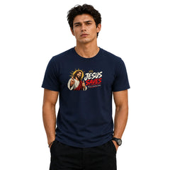 Freethinker | Arif Men's Jesus Saves You Crew Neck T-Shirt - (170 GSM single jersey)