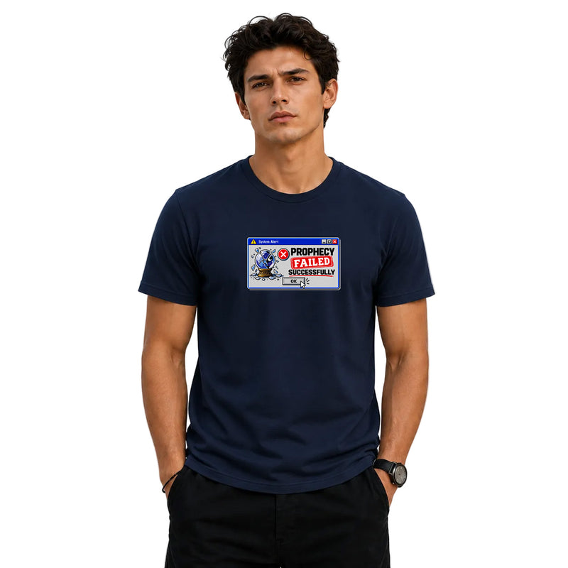 Freethinker | Arif Men's Prophecy Failed Successfully Crew Neck T-Shirt - (170 GSM single jersey)