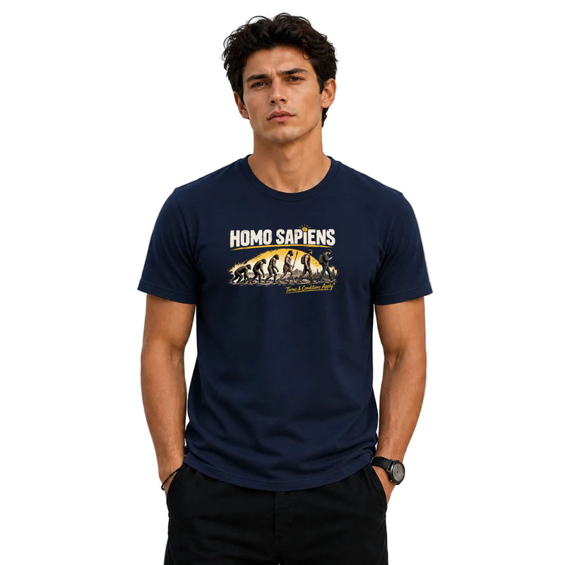 Freethinker | Arif Men's Homosapiens Crew Neck T-Shirt - (170 GSM single jersey)