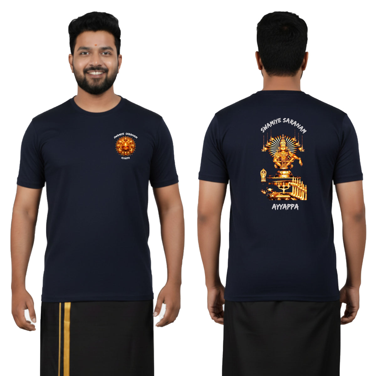 BestyPop Men’s Graphic Print Round Neck T-Shirt- Ayyappan