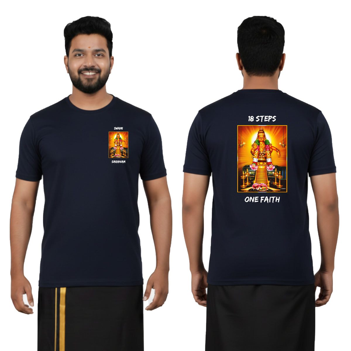 BestyPop Men’s Graphic Print Round Neck T-Shirt- Ayyappan