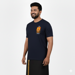 BestyPop Men’s Graphic Print Round Neck T-Shirt- Ayyappan