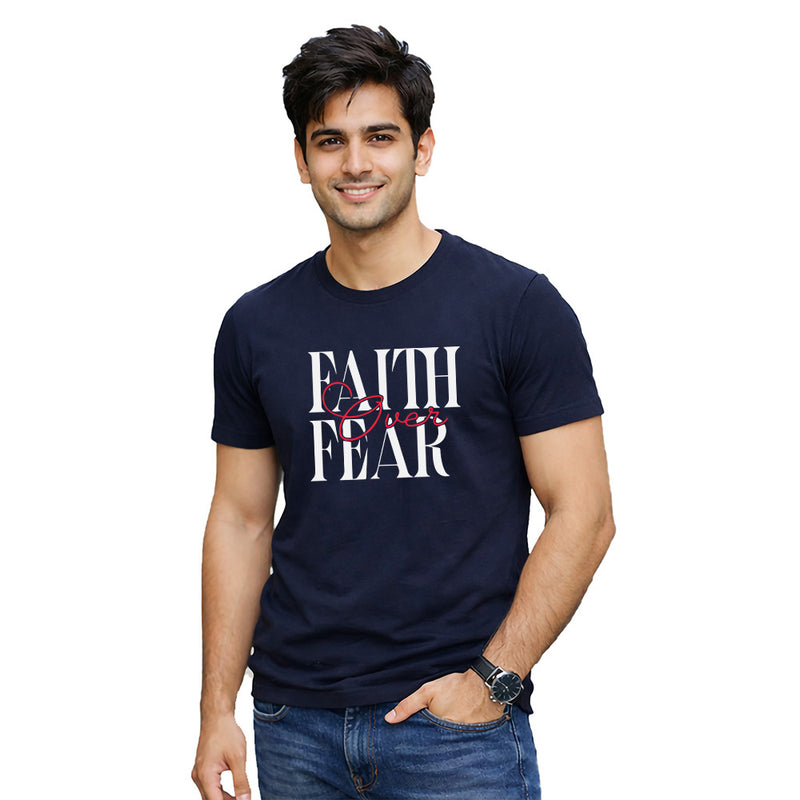 BestyPop Men’s Graphic Print Round Neck T-Shirt-Jesus(170 GSM single jersey)