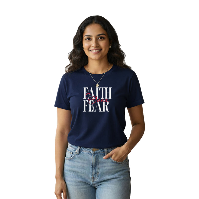 BestyPop Women’s Graphic Print Round Neck T-Shirt-Jesus(170 GSM single jersey)
