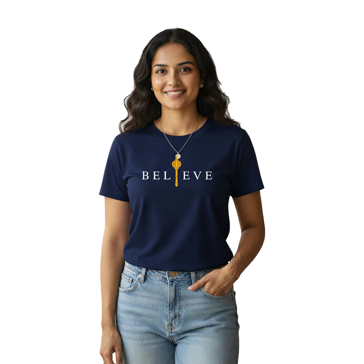 BestyPop Women’s Graphic Print Round Neck T-Shirt- Hanuman(170 GSM single jersey)