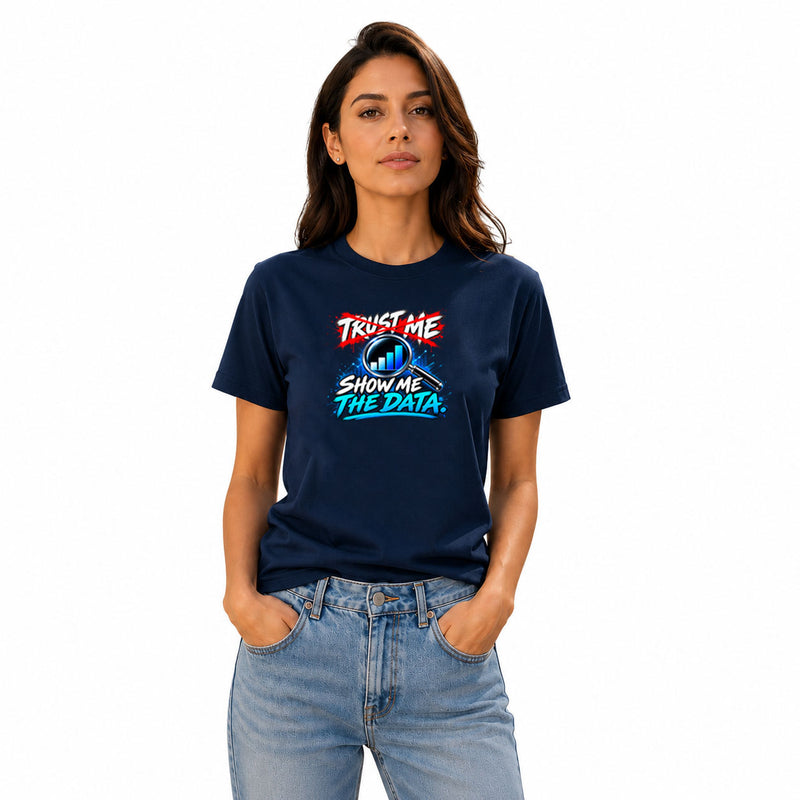 Freethinker | Arif Women's Evidence We Trust Crew Neck T-Shirt - (170 GSM single jersey)