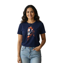 BestyPop Women’s Graphic Print Round Neck T-Shirt- Hanuman(170 GSM single jersey)