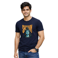 BestyPop Men’s Graphic Print Round Neck T-Shirt- Shivan (170 GSM single jersey)