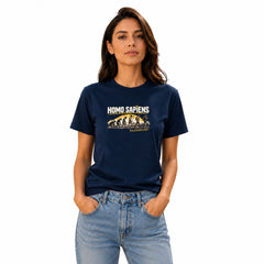 Freethinker | Arif Women's Homosapiens Neck T-Shirt - (170 GSM single jersey)