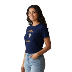 BestyPop Women’s Graphic Print Round Neck T-Shirt-Jesus(170 GSM single jersey)