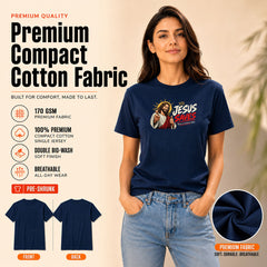 Freethinker | Arif Women's Jesus Save Us Crew Neck T-Shirt - (170 GSM single jersey)