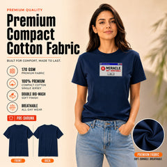 Freethinker | Arif Women's Miracle Not Verifiable Crew Neck T-Shirt - (170 GSM single jersey)