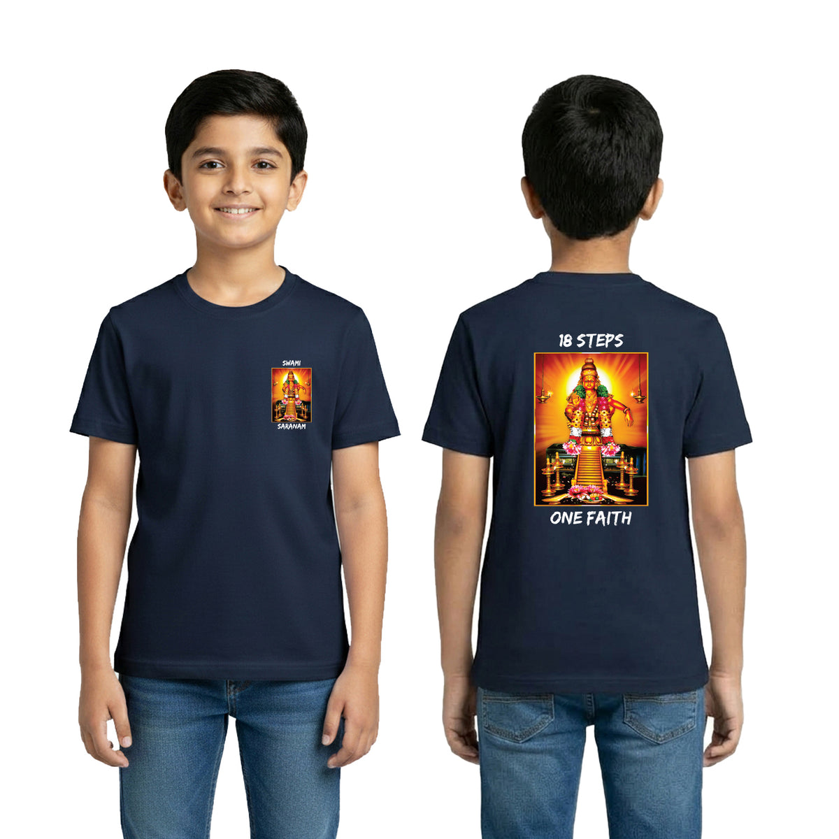 BestyPop Boy’s Graphic Print Round Neck T-Shirt- Ayyappan
