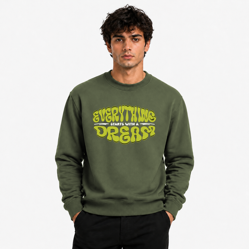 BestyPop Men’s Graphic Print Round Neck Sweatshirt - 270 GSM