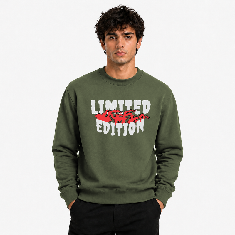 BestyPop Men’s Graphic Print Round Neck Sweatshirt - 270 GSM