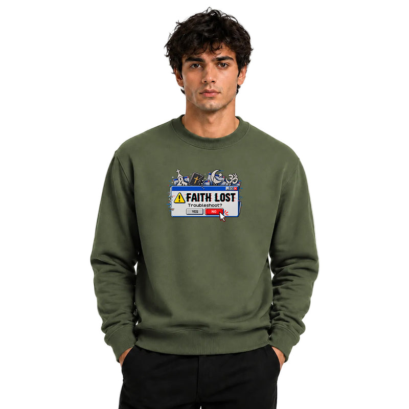 Freethinker | Arif Men's Faith Lost Sweatshirt full sleeve - (270 GSM, unbrushed)