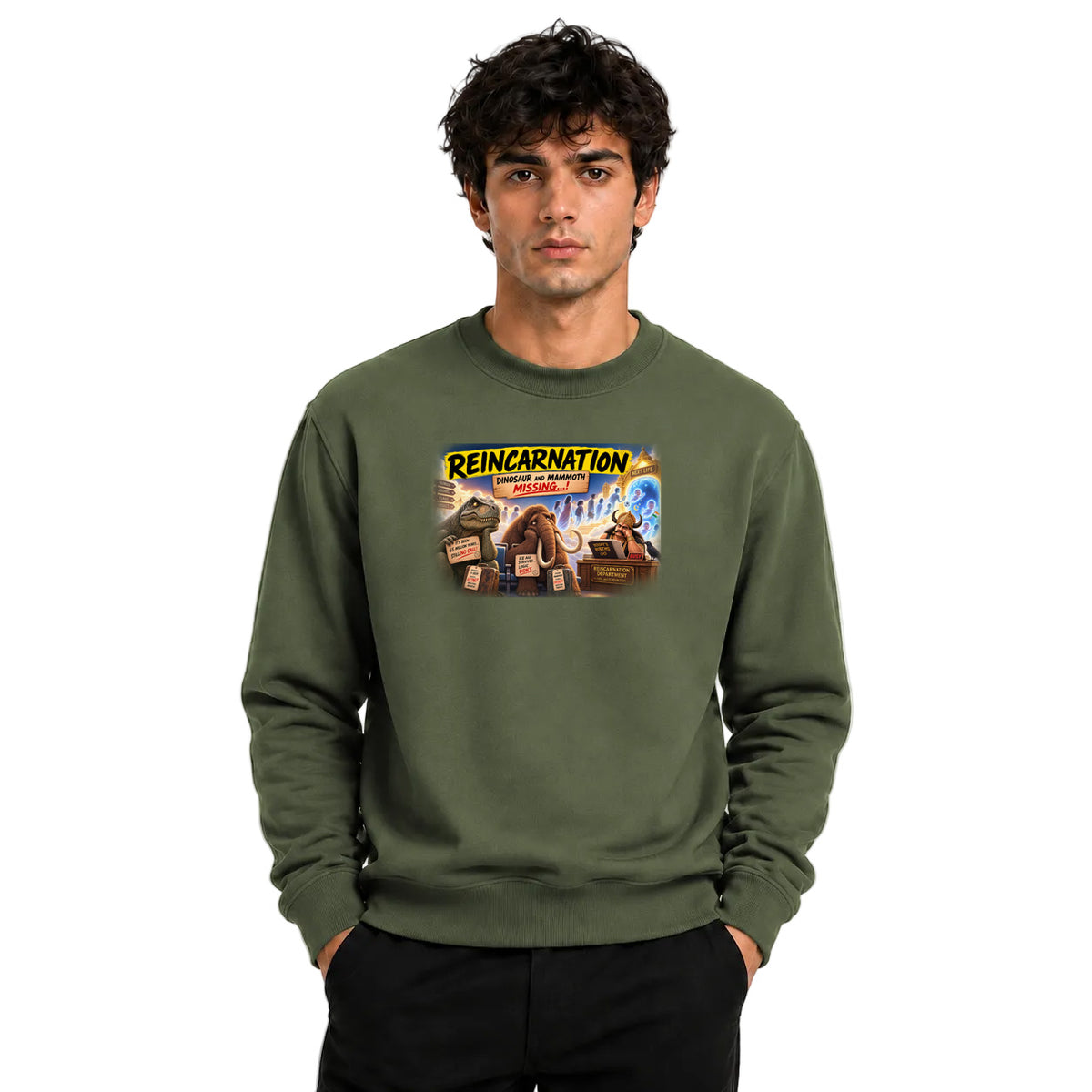 Freethinker | Arif  Men's Reincarnation Sweatshirt full sleeve - (270 GSM, unbrushed)