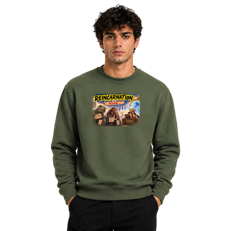 Freethinker | Arif  Men's Reincarnation Sweatshirt full sleeve - (270 GSM, unbrushed)