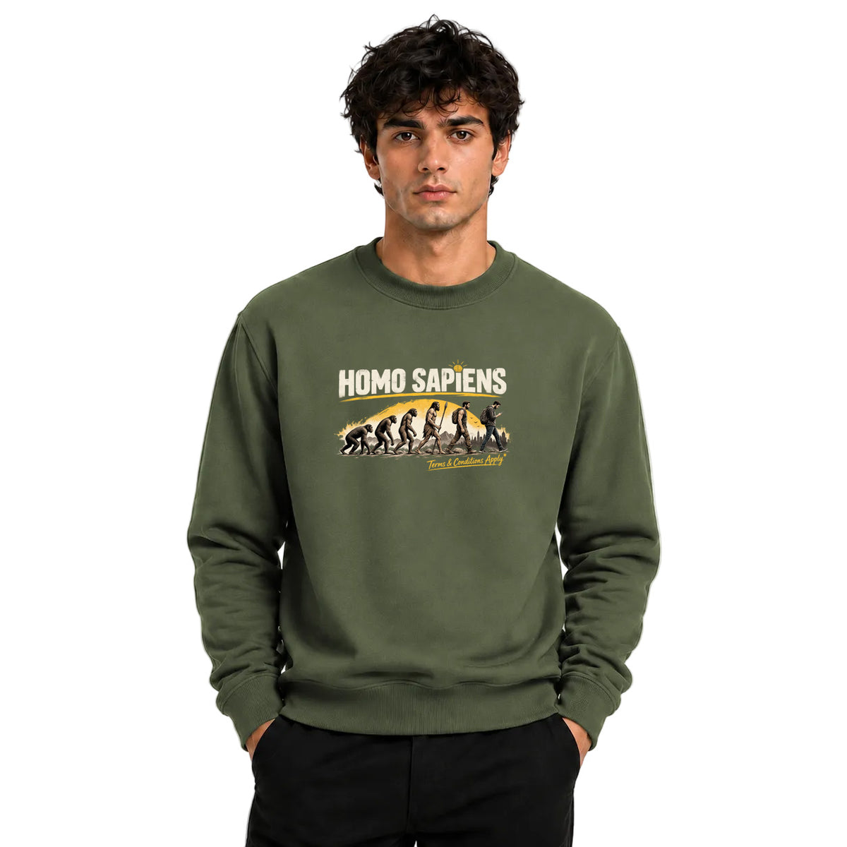 Freethinker | Arif  Men's Homosapiens Sweatshirt full sleeve - (270 GSM, unbrushed)