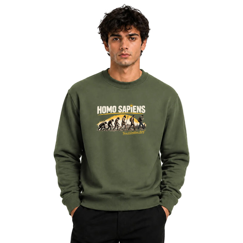 Freethinker | Arif  Men's Homosapiens Sweatshirt full sleeve - (270 GSM, unbrushed)