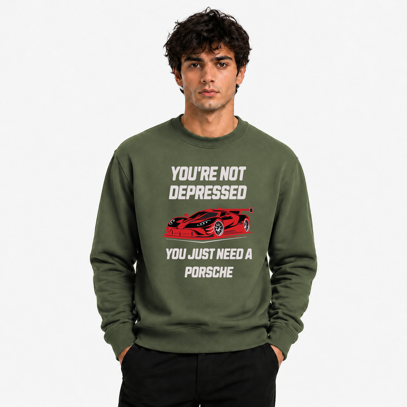 BestyPop Men’s Graphic Print Round Neck Sweatshirt - 270 GSM