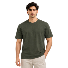 Men’s Plain Round Neck T-Shirt - 200 GSM Supima cotton Single Jersey