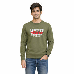 BestyPop Men’s Graphic Print Round Neck Sweatshirt - 270 GSM