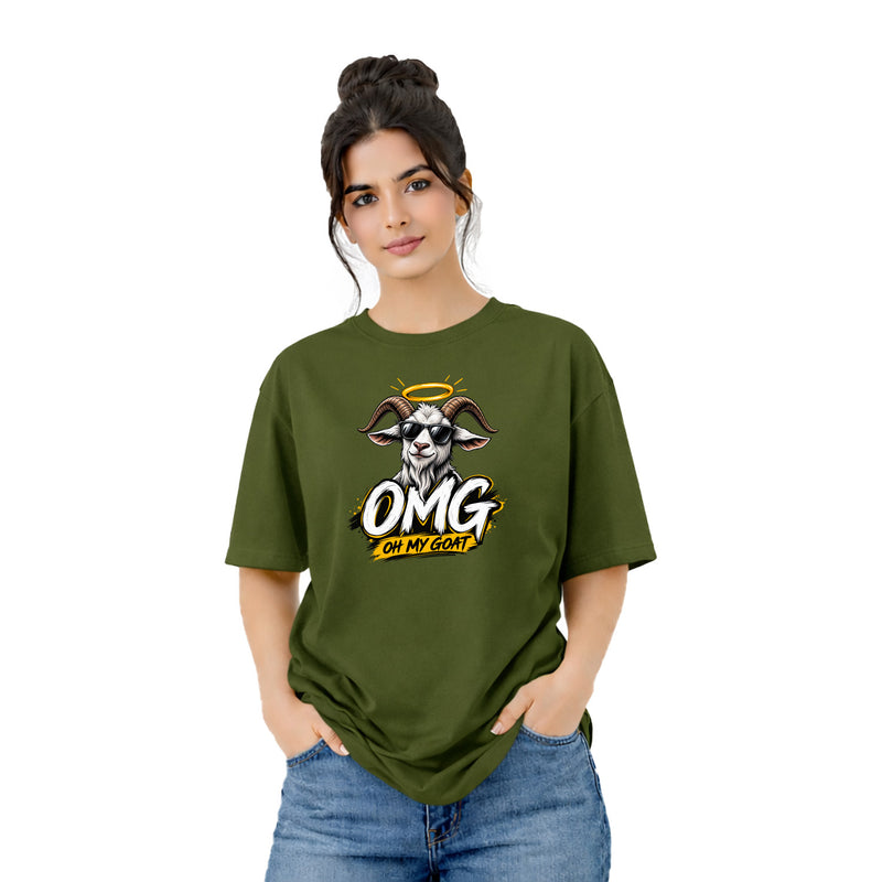 Freethinker | Arif Women's Crew neck Oversized T-Shirt - (225 GSM heavyweight fabric)