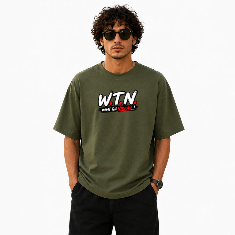 Freethinker | Arif Men's WTN Crew neck Oversized T-Shirt - (225 GSM heavyweight fabric)