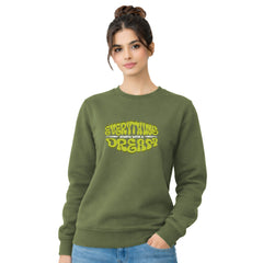 BestyPop Women’s Graphic Print Round Neck Sweatshirt - 270 GSM