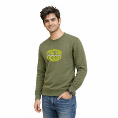 BestyPop Men’s Graphic Print Round Neck Sweatshirt - 270 GSM