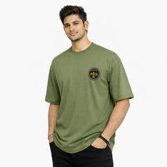 BestyPop Men’s Oversized Graphic Print T-Shirt - 225 GSM