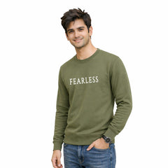 BestyPop Men’s Graphic Print Round Neck Sweatshirt - 270 GSM