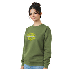 BestyPop Women’s Graphic Print Round Neck Sweatshirt - 270 GSM