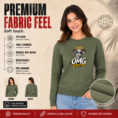 Freethinker | Arif Women's Sweatshirt full sleeve - (270 GSM, unbrushed)