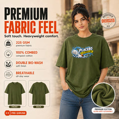 Freethinker | Arif Women's Placebo Crew neck Oversized T-Shirt - (225 GSM heavyweight fabric)