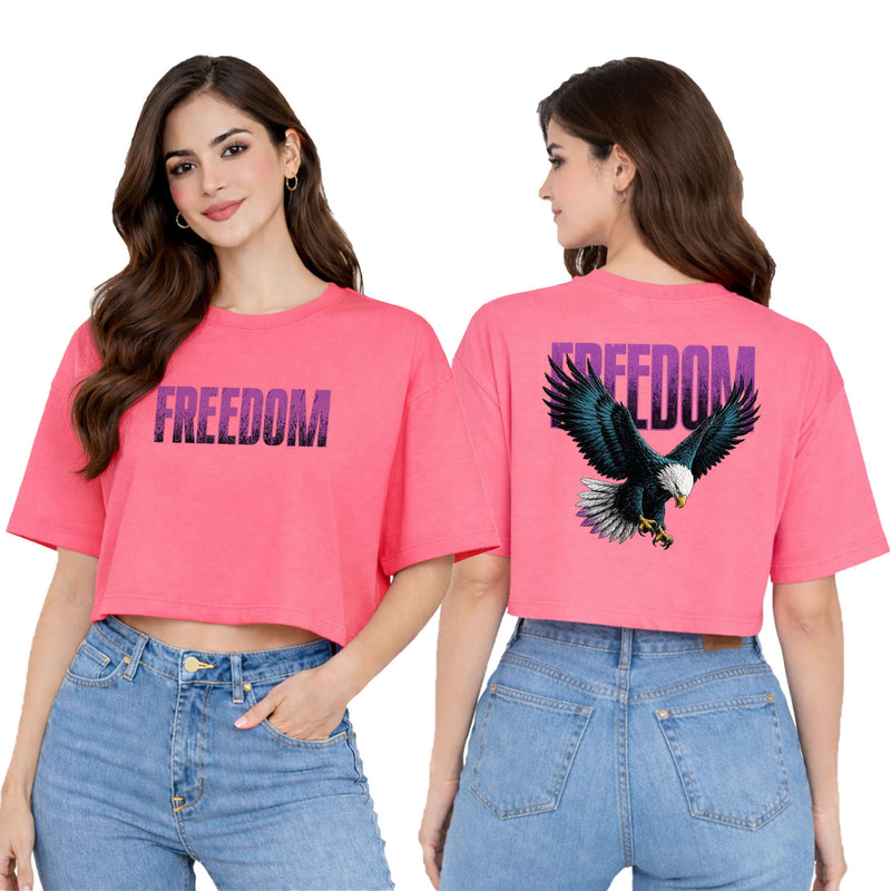 BestyPop Women’s Oversized Half Sleeve Crop Top - 220 GSM