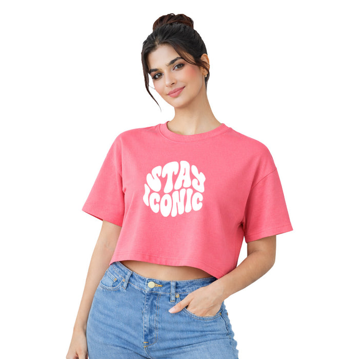BestyPop Women’s Oversized Half Sleeve Crop Top