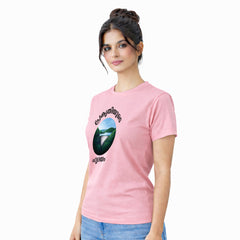 BestyPop Women’s Graphic Print Round Neck T-Shirt-(170 GSM single jersey)