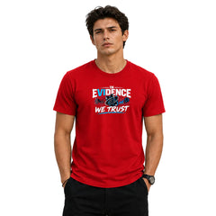 Freethinker | Arif Men's Evidence We Trust Crew Neck T-Shirt - (170 GSM single jersey)