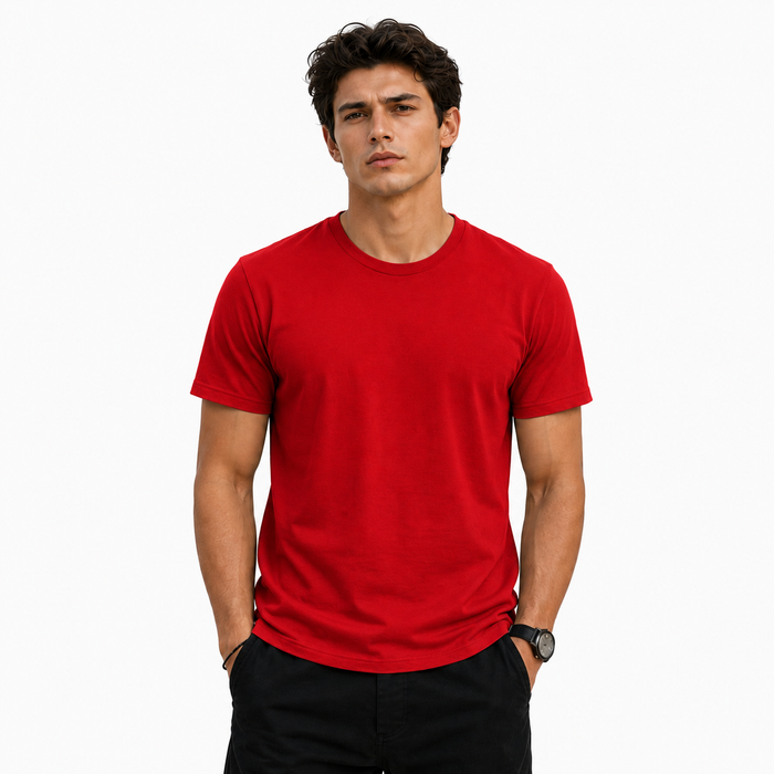 BestyPop Men’s Plain Round Neck T-Shirt