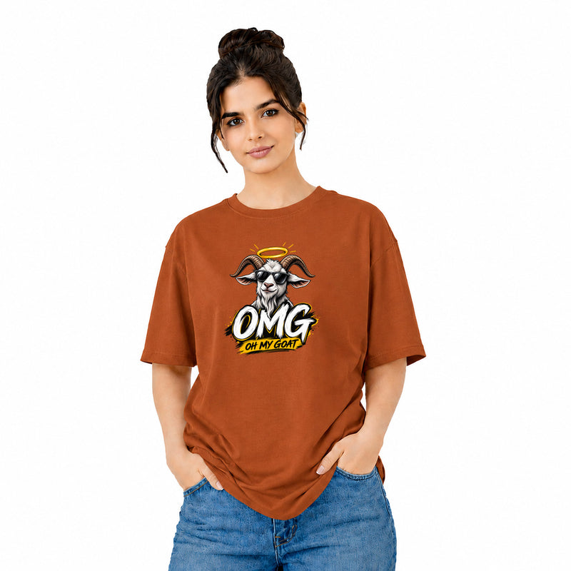 Freethinker | Arif Women's Crew neck Oversized T-Shirt - (225 GSM heavyweight fabric)
