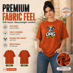 Freethinker | Arif Women's Crew neck Oversized T-Shirt - (225 GSM heavyweight fabric)