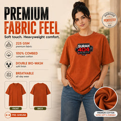 Freethinker | Arif Women's Surah 404  Crew neck Oversized T-Shirt - (225 GSM heavyweight fabric)