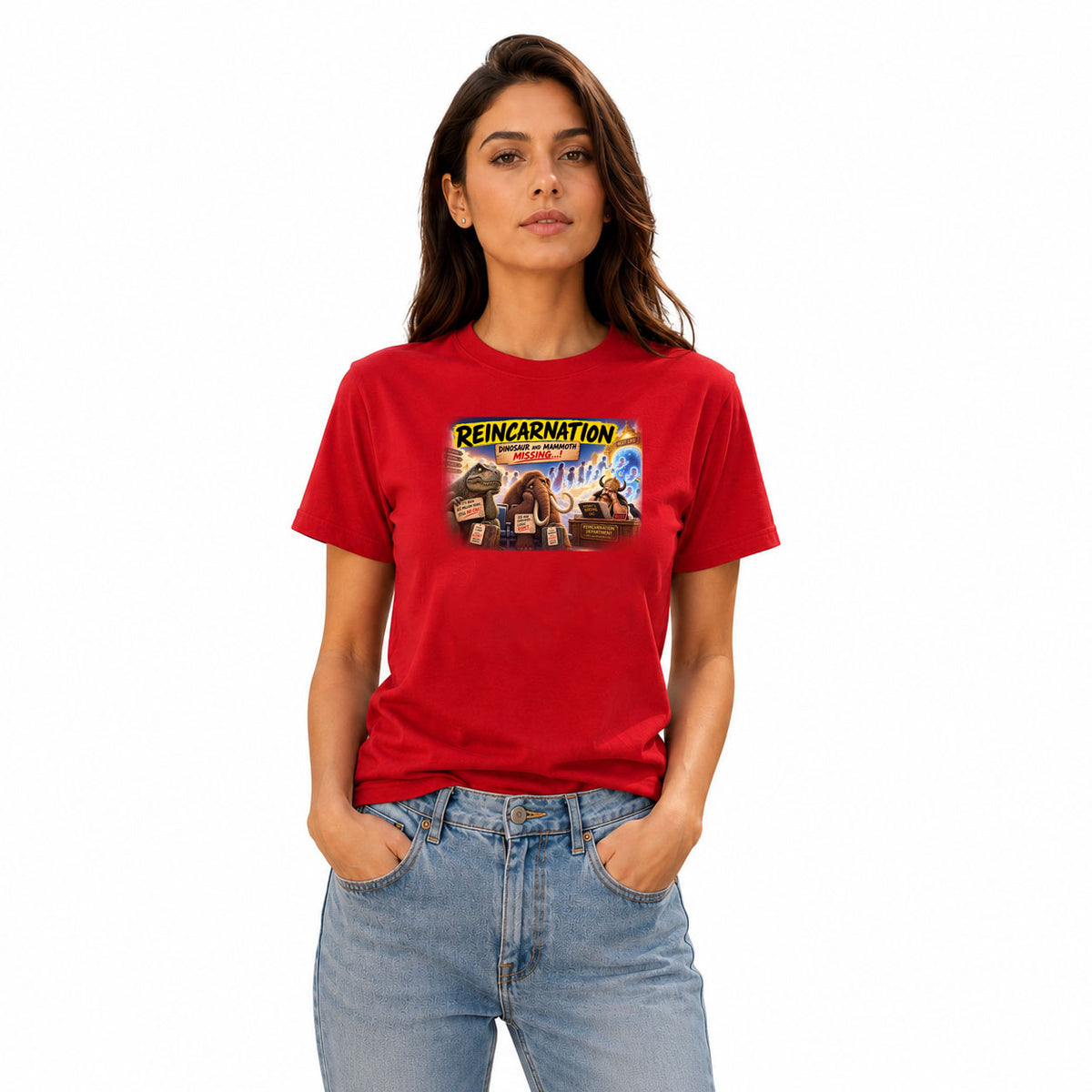 Freethinker | Arif Women's Reincarnation Neck T-Shirt - (170 GSM single jersey)