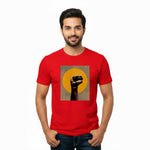 BestyPop Men’s Round Neck Half Sleeve Cotton T-Shirt | 170 GSM Soft & Breathable Fabric | Pre-Shrunk Double Bio Wash | Casual Everyday Wear for Mens | Power in Hands