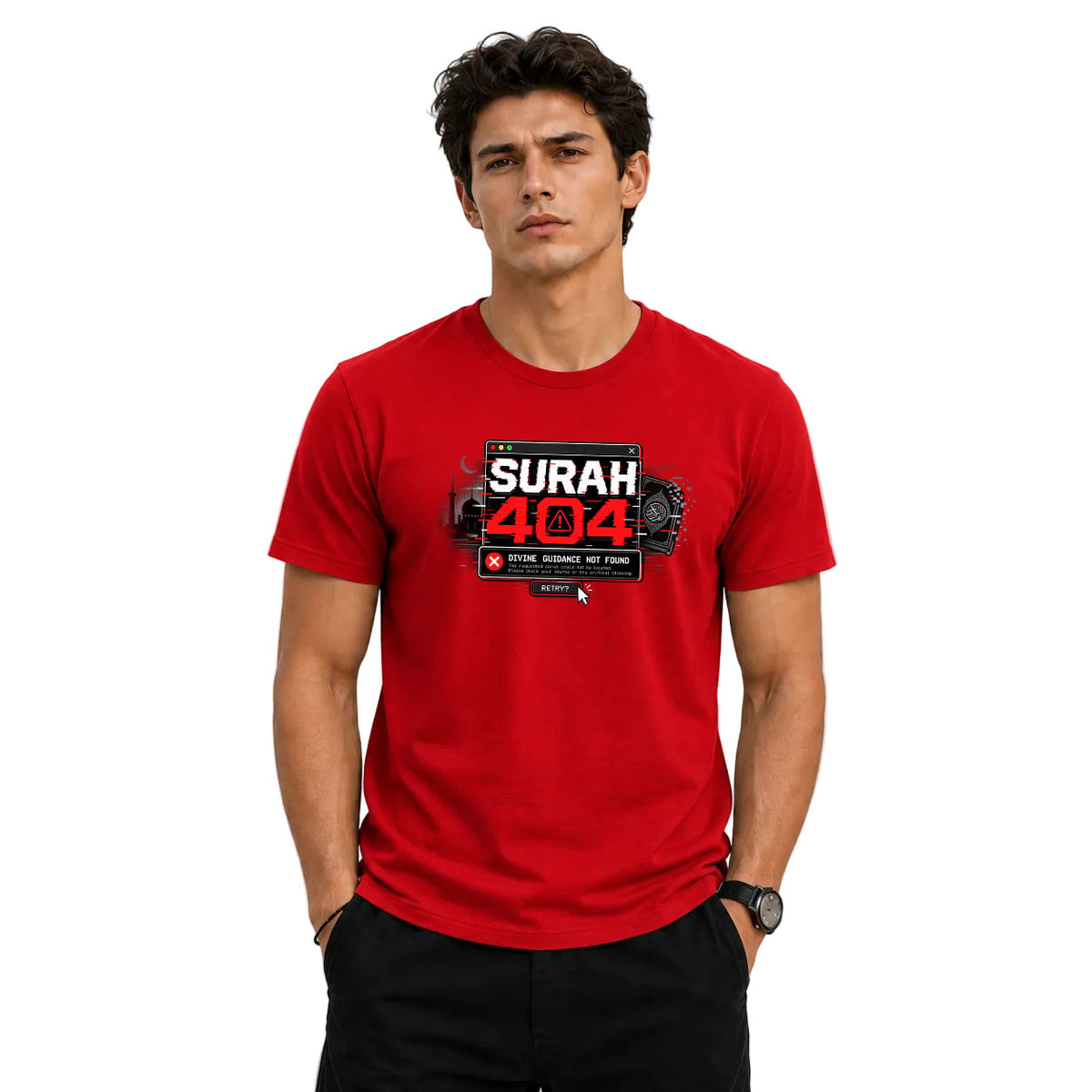 Freethinker | Arif Men's Surah 404 Crew Neck T-Shirt - (170 GSM single jersey)