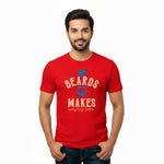 BestyPop Men’s Round Neck Half Sleeve Cotton T-Shirt | 170 GSM Soft & Breathable Fabric | Pre-Shrunk Double Bio Wash | Casual Everyday Wear for Mens | Beards Makes Everything Better