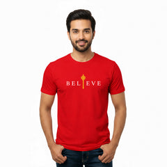 BestyPop Men’s Graphic Print Round Neck T-Shirt- Hanuman (170 GSM single jersey)